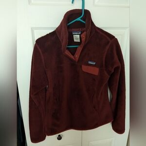 Patagonia Retool Fleece in dark red size small